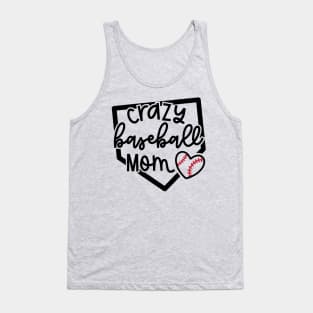 Crazy Baseball Mom Cute Youth Sports Funny Tank Top